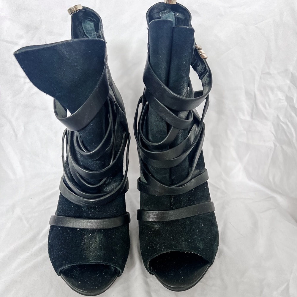 GUESS Candie Peep Toe Leather Bootie